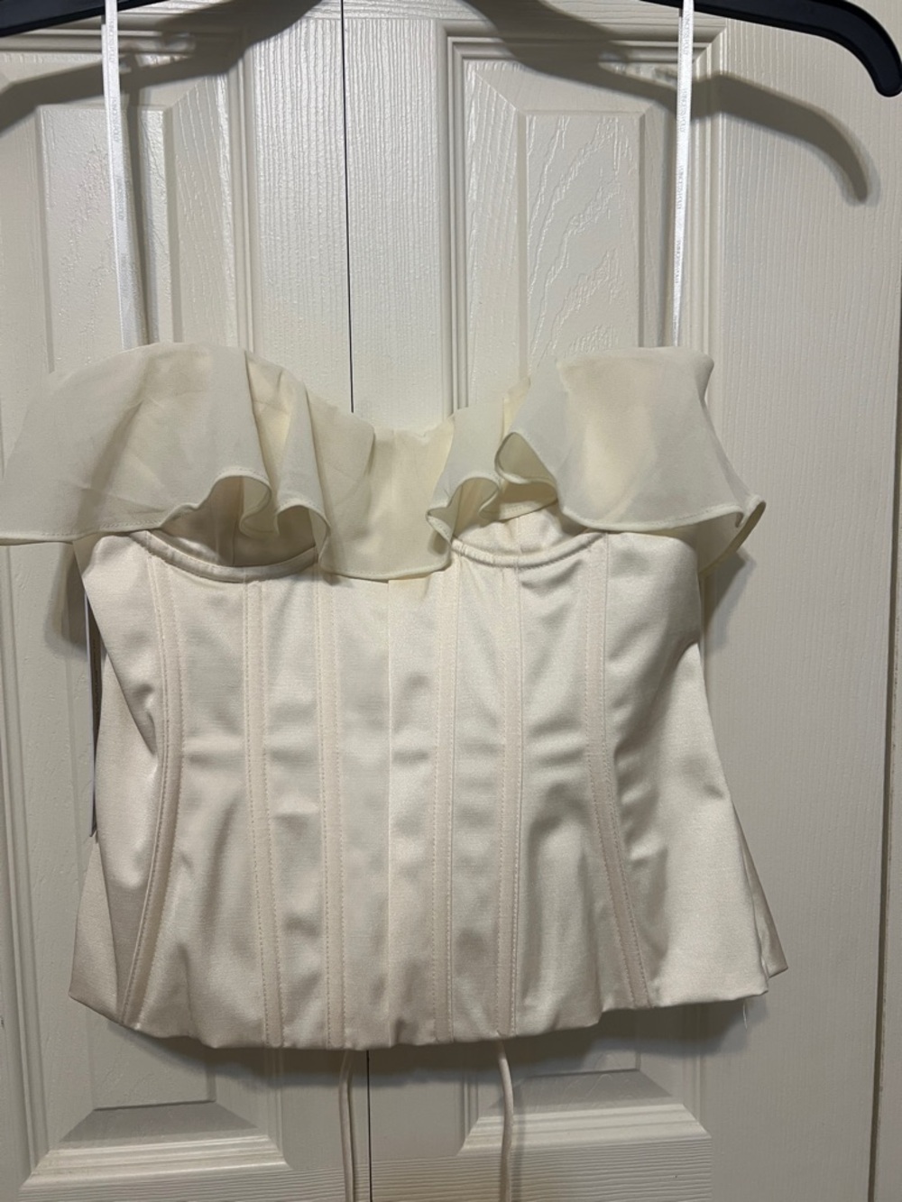 Princess Polly Ivory Ruffle Bustier Camisole
